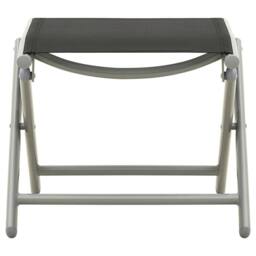 Berkfield Home 3 Piece Garden Lounge Set Textilene & Aluminium Silver in Black - thumbnail 9
