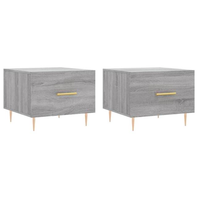 Berkfield Home Coffee Tables 2 pcs Grey Sonoma 50x50x40 cm Engineered Wood - Size: 50 x 50 x 40 cm - image 1