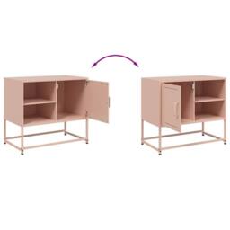 Berkfield Home TV Cabinet Pink 68x39x60.5 cm Steel - thumbnail 9