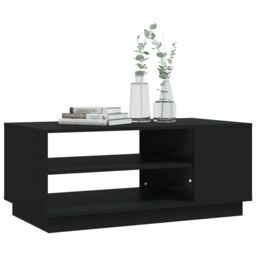 Berkfield Home Coffee Table Black 102x55x43 cm Engineered Wood - Size: 102 x 55 x 43 cm - thumbnail 4