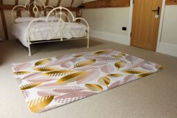 Benjamin Tate Design Pastel Rose & Gold Autumn Rug in Natural - Size: Large - thumbnail 3