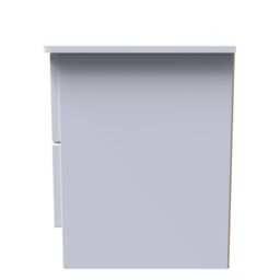 Ready Assembled 2 U Holborn 2 Drawer Bedside Cabinet (Ready Assembled) in White - Size: Small - thumbnail 4
