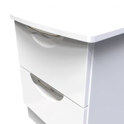 Ready Assembled 2 U Holborn 2 Drawer Bedside Cabinet (Ready Assembled) in White - Size: Small - thumbnail 9