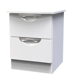 Ready Assembled 2 U Holborn 2 Drawer Bedside Cabinet (Ready Assembled) in White - Size: Small - thumbnail 6