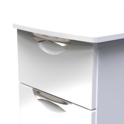 Ready Assembled 2 U Holborn 2 Drawer Bedside Cabinet (Ready Assembled) in White - Size: Small - thumbnail 8