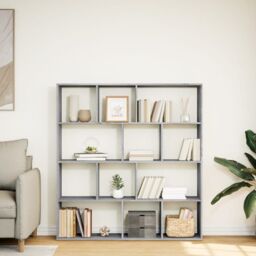Berkfield Home Book Cabinet Grey Sonoma 132x29x141.5 cm Engineered Wood - thumbnail 3