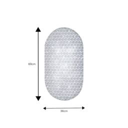 Showerdrape Medina Anti Slip PVC Bath Mat 69cm x 36cm - 2 Set in Grey - Size: 69 cm x 36 cm - thumbnail 3