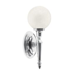 Netlighting Dryden 1 Light Bathroom Wall Light Polished Chrome IP44 G9 in Grey