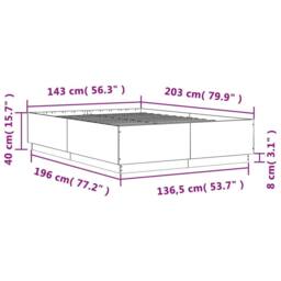 Berkfield Home Bed Frame without Mattress Sonoma Oak 140x200 cm in Light Tan - thumbnail 9