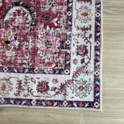 THE RUGS Rada Vintage Washable Rug - Ultra Soft Polyamide Traditional Style in Pink - Size: 120 cm x 160 cm - thumbnail 2