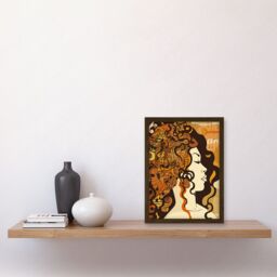 Artery8 Music Festival Retro Illustration Boho Poster Artwork Framed Wall Art Print A4 in Brown - thumbnail 2