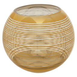 Orsina Raya Large Rounded Glass Vase in Gold