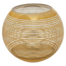 Orsina Raya Large Rounded Glass Vase in Gold - thumbnail 2