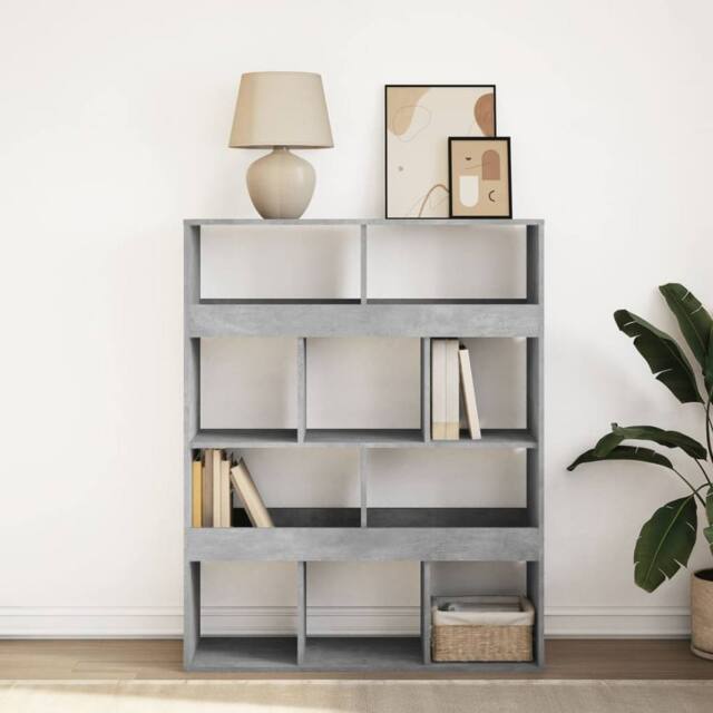 Berkfield Home Classic Bookcase Concrete Grey 100x33x125.5 cm Engineered Wood - image 1
