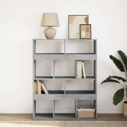 Berkfield Home Classic Bookcase Concrete Grey 100x33x125.5 cm Engineered Wood - thumbnail 1