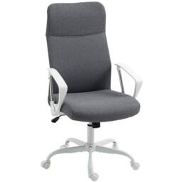 NESTLUNE High Back Office Chair, Computer Desk Chair in Grey - Size: 100 cm x 60 cm