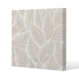 Benjamin Tate Design beige leaves (Canvas Print) / 114 x 114 x 4cm in Natural - Size: 114 x 114 x 4 cm - thumbnail 1