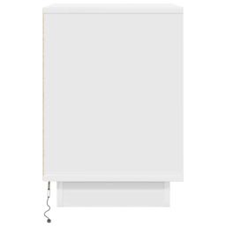 Berkfield Home Bedside Cabinets with LED Lights¬†2 pcs White 38x34x50 cm - Size: 38 x 34 x 50 cm - thumbnail 9