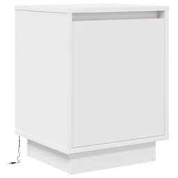 Berkfield Home Bedside Cabinets with LED Lights¬†2 pcs White 38x34x50 cm - Size: 38 x 34 x 50 cm - thumbnail 7
