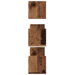 Berkfield Home Durable Wall Shelves 3 pcs Old Wood 80x18x18 cm Engineered Wood in Brown - Size: 80 x 18 x 18 cm - thumbnail 5