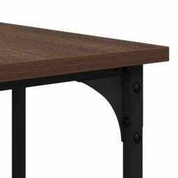 Berkfield Home Desk Brown Oak 139x139x75 cm Engineered Wood - Size: 139 x 139 x 75 cm - thumbnail 9