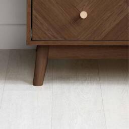 Birlea 2 Door 1 Drawer Walnut Wardrobe Herringford Chevron Parquet in Brown - thumbnail 4