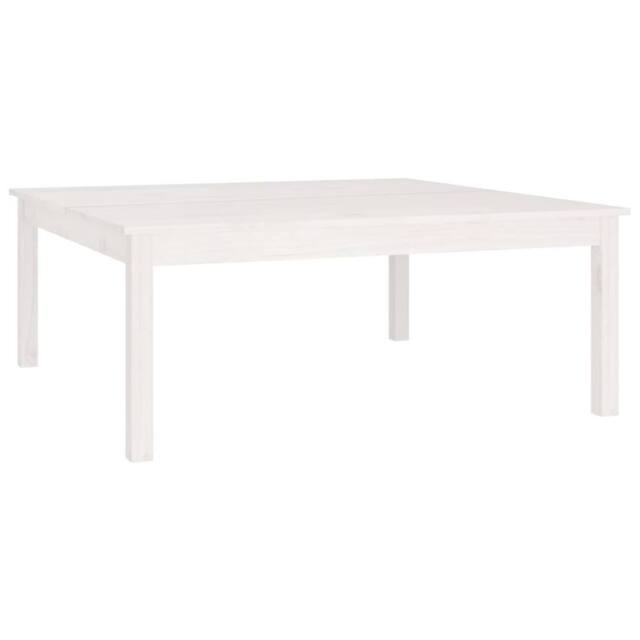 Berkfield Home Coffee Table White 100x100x40 cm Solid Wood Pine - Size: 100 x 100 x 40 cm - image 1