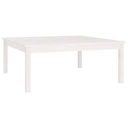 Berkfield Home Coffee Table White 100x100x40 cm Solid Wood Pine - Size: 100 x 100 x 40 cm - thumbnail 1