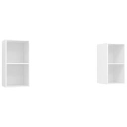 Berkfield Home Practical Wall-mounted TV Cabinets 2 pcs White Engineered Wood - thumbnail 3