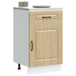 Berkfield Home Kitchen Base Cabinet Kalmar Sonoma Oak Engineered Wood in Brown - thumbnail 1