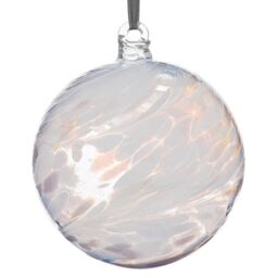 Sienna Glass Engagement Gift Friendship Ball Pastel White - thumbnail 4
