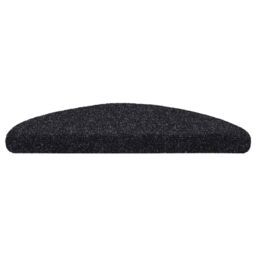 Berkfield Home Self-adhesive Stair Mats 10 pcs Black 56x17x3 cm Needle Punch - Size: Medium - thumbnail 4
