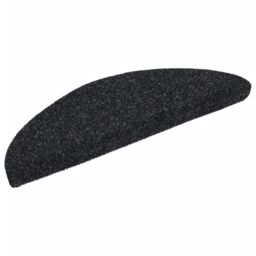 Berkfield Home Self-adhesive Stair Mats 10 pcs Black 56x17x3 cm Needle Punch - Size: Medium - thumbnail 3