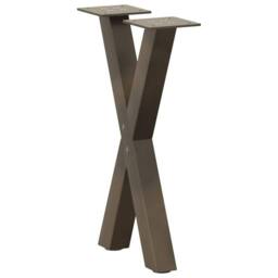 Berkfield Home Coffee Table Legs X-Shaped 2 pcs Natural Steel 28x(42-43) cm Steel in Brown - thumbnail 4