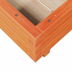 Berkfield Home Decorative Garden Planter Wax Brown 50x50x26.5 cm Solid Wood Pine - thumbnail 8