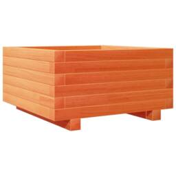 Berkfield Home Decorative Garden Planter Wax Brown 50x50x26.5 cm Solid Wood Pine - thumbnail 3