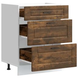 Berkfield Home Kitchen Base Cabinet Porto Smoked Oak Engineered Wood in Brown - thumbnail 5