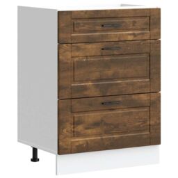 Berkfield Home Kitchen Base Cabinet Porto Smoked Oak Engineered Wood in Brown - thumbnail 2
