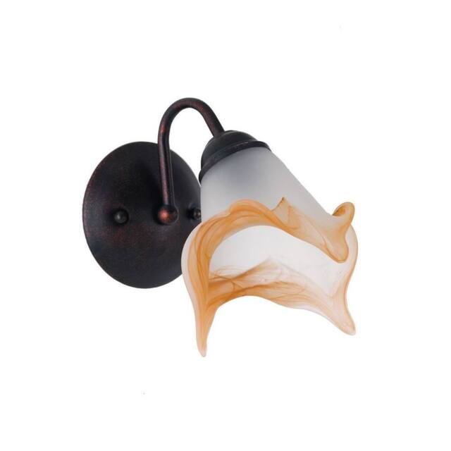 Netlighting Wall Lamp with Glass Shades Rust 26x17x12cm in Brown - Size: 26 x 17 x 12 cm