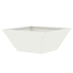 Berkfield Home Garden Bowl Planter White 35x35x15 cm Steel - Size: 35 x 35 x 15 cm - thumbnail 7