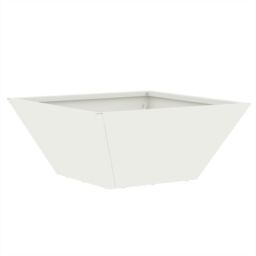 Berkfield Home Garden Bowl Planter White 35x35x15 cm Steel - Size: 35 x 35 x 15 cm - thumbnail 2