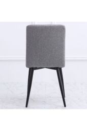 Living and Home 4pcs Tufted Modern Armless Dining Chairs Upholstered Dressing Chairs in Grey - thumbnail 6