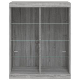 Berkfield Home Sideboard with LED Lights Grey Sonoma 81x37x100 cm - Size: 81 x 37 x 100 cm - thumbnail 6