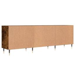 Berkfield Home TV Cabinet Smoked Oak 150x30x50 cm Engineered Wood in Brown - Size: 150 x 30 x 50 cm - thumbnail 8