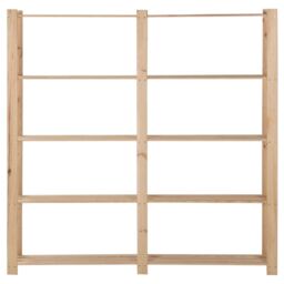 Berkfield Home 5-Tier Storage Rack 170x28.5x170 cm Solid Pinewood in Brown - thumbnail 2