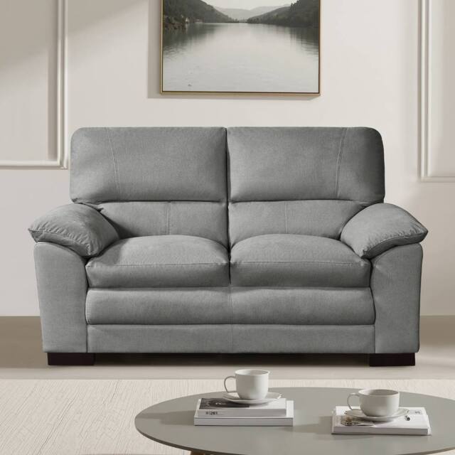 Artemis Home Ramona soft fabric 2 seat sofa in Grey - Size: 2 Seater