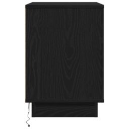 Berkfield Home Bedside Cabinets with LED 2 pcs Black Oak 50x34, 5x50 cm - thumbnail 9