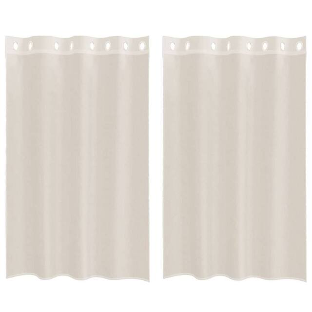 Berkfield Home Voile Curtains with Grommets 2 pcs Cream 140x175 cm - image 1