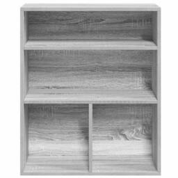 Berkfield Home Book Cabinet Grey Sonoma 60x30x71.5 cm Engineered Wood - thumbnail 4