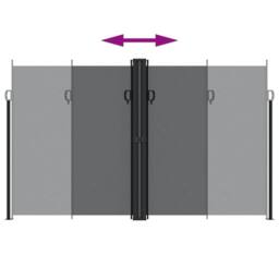 Berkfield Home Retractable Side Awning Black 200x1000 cm - thumbnail 5